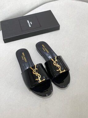 Yves Saint Laurent Cassandre slide sandals